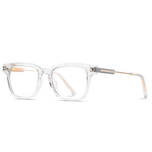 Gafas ópticas transparentes antiluz azul para hombre con marco cuadrado, nuevas gafas cuadradas para juego, Forma de cara de diamante - Product Image 2