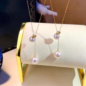 Collier de style princesse luxueux Wenchi avec pendentif en perle d'eau douce de 8 à 11 mm, lumière naturelle intense, design élégant pour la clavicule - Product Image 2