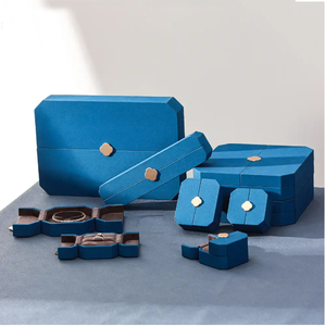 Custom Logo Magnetic Double Door <b>Ring</b> Jewelry Box Valentine's Day Luxury Necklace Earring Gift Box Packaging Wedding Favor - Product Image 2