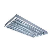 Plafonnier à grille encastré 30*120 60*120 60*60 Luminaire de bureau à grille LED Fluorescente T5 T8 Luminaire à grille LED