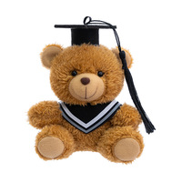 Porte-clés en peluche ours personnalisé, cadeau de remise de diplôme, poupée ours en peluche, petit cadeau de remise de diplôme