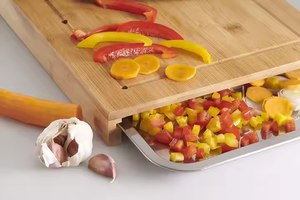 كتلة مضرب أحجية غير مسموعة ، طاولة Cocina نفايات وتريد عداد اللفة ، جزار نهاية الخيزران للمطبخ - Product Image 4