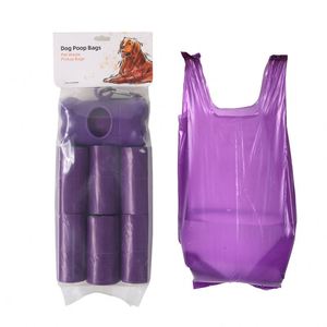 Entrega Rápida, Bolsas para Excremento de Perro en Forma de Chaleco, Color Morado, Bolsas para Excremento de Perro de Plástico Reciclado, Biodegradables, Diseño de Logotipo Personalizado - Product Image 4