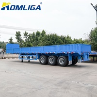 Nouvelle semi-remorque à ridelles latérales 2 essieux 40 tonnes, ridelles rabattables 60 tonnes, 3 essieux, pour camion de fret, Afrique