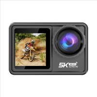 Caméra d'action 5K 4K 60FPS EIS avec objectif interchangeable, 48MP, zoom, stabilisateur électronique, WiFi, pour vlog