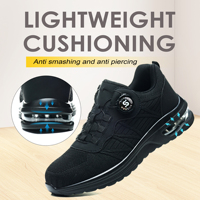 Chaussures de sécurité avec boutons intelligents, légères, respirantes, confortables, amortissantes. Convient pour le travail estival.