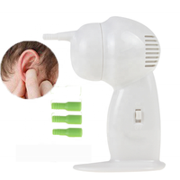 Nettoyeur d'oreilles portable, jetable, étanche, écologique, à piles AA, avec aspiration douce pour enfants et adultes de 6 ans et plus, kit d'outils