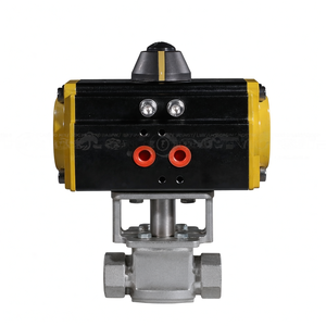 COVNA Drip Irrigation System 2 Ways Stainless Steel 304 Pneumatic Ball Valve High Pressure 200Bar T Port Pneumatic Valve - Product Image 2