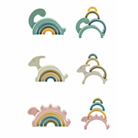 Meilleure Vente : Kit de Jeu Empilable Multistyle pour Bébé – Jouet Écologique en PP Arc-en-ciel Dinosaure Bateau pour l'Éveil des Enfants, Baignoire et Intérieur