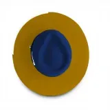 Blue Yellow Fedora <b>Hat</b> Black <b>Band</b> Unisex Adult Wool Blend Casual Party Travel <b>Hat</b> - Product Image 3