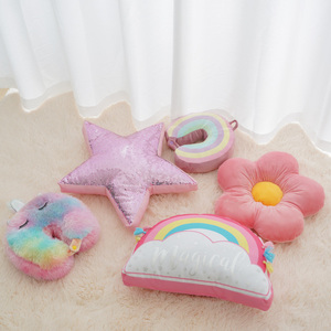 Cojín de espuma viscoelástica con forma de estrella para decoración del hogar, almohada decorativa hecha a mano con lentejuelas, en forma de corazón, para vacaciones - Product Image 6