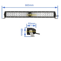 Nouvelle barre lumineuse LED laser tout-terrain super lumineuse 215W de 24 pouces pour toit de voiture et camion, faisceau longue portée 1110 mètres, 12V