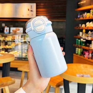 316 Stainless Steel Children's <b>Straw</b> Insulated <b>Cup</b> Spill Proof Leak-Proof <b>Lid</b> 6-12 Hours Thermal Insulation 500ml Back School - Product Image 4