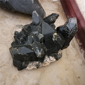 Bán Buôn Tự Nhiên Thạch Anh Khói Cụm Tinh Thể Màu Đen Điểm Chữa Bệnh Nguyên Thô Đá Tinh Thể Đá Geodes Cụm Cho Trang Trí - Product Image 2