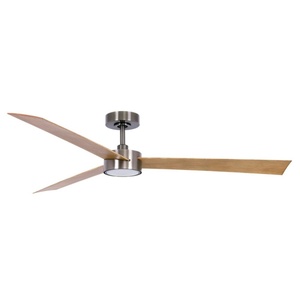 Low-key modern style indoor dimmable <b>remote</b> <b>control</b> <b>ceiling</b> fan with 3 blades and 42-inch LED <b>light</b>. - Product Image 1