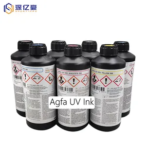 1000ml par bouteille F2 encre UV souple AGFA LED pour impression à jet d'encre UV Gen5 Gen6 HD1 encre dure UV