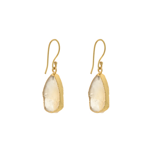 ต่างหูทรงหยดน้ำ Citrine ธรรมชาติ ดีไซน์หรูหรา งานแฮนด์เมด เหมาะสำหรับผู้หญิง เป็นของขวัญ หรือใส่ไปงานปาร์ตี้ - Product Image 2