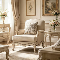 Ensemble de canapés et fauteuils en bois de luxe vintage royal, meubles sculptés à la main de haute qualité, pour salle à manger, cuisine, salon