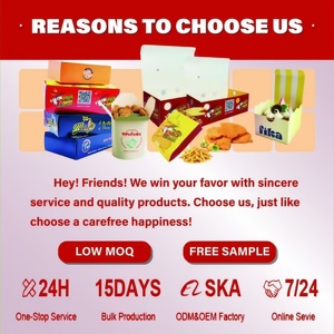 In logo nhà hàng takeout thực phẩm trứng Tart Cookie Macaron món tráng miệng bánh cupcakes bánh hamburger và khoai tây chiên hộp di động - Product Image 6