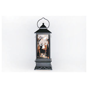 מנורת רוח מרובעת צבעונית חג המולד פנס מים קישוט חג המולד מנורת תלייה חיצונית קמפינג שדרוג LED מנורת רטרו - Product Image 2