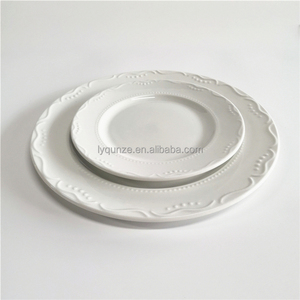 Turkish Bulk Chinese Kitchen <strong>Plates</strong> Sets Ceramic Porcelain Tablewar <strong>Clay</strong> Hotel Tableware Embossed Fine Bone China Dinnerware Set - Product Image 6