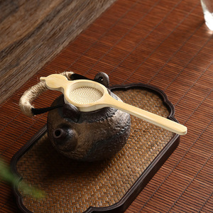 Natural bamboo <b>tea</b> strainer/filter, creative bamboo design, perfect for Kung Fu <b>tea</b> <b>sets</b> and Zen-inspired <b>tea</b> ceremonies. - Product Image 2