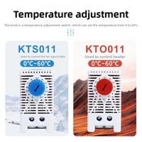 Thermostat de contrôle de température à interrupteur mécanique KTS011, contrôleur d'humidité pour armoire de commande de ventilateur, chauffage 0-60°C