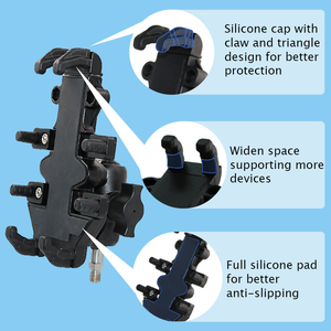 Support gps pour <span class=keywords><strong>moto</strong></span> Support de tuyau à base sphérique de 1 ''Support de téléphone en forme de <span class=keywords><strong>casque</strong></span> Parasol Visière de téléphone portable Supports de griffe de guidon pour RAM - Product Image 4