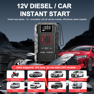 Xách tay mini xe Jumper Booster & Tire Inflator 12V 8000mAh pin nhảy khởi động ngân hàng điện xe nhảy khởi động với máy nén khí - Product Image 5