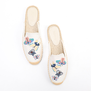 Vendita calda estate ciabatte alla moda per donne Casual ricamo a farfalla traspirante <span class=keywords><strong>sandali</strong></span> espadrillas antiscivolo - Product Image 4