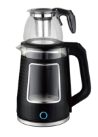 Nouvelle bouilloire électrique sans fil en verre 1,7 L 1500 W 2025 avec base rotative à 360°, fonction maintien au chaud et protection anti-ébullition à sec pour hôtels