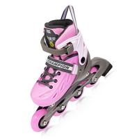Patins à roues alignées à coque dure Patins à roues alignées populaires chauds Patins à roues alignées Taille réglable Patins clignotants Chaussures