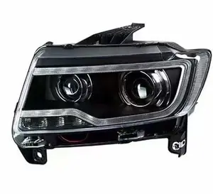 High guality aftermarket upgrade LED DRL LED cornering headlamp headlight for Jeep Compass head lamp head light 2011-2016