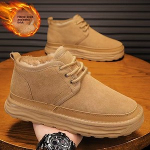 2026 nuovi KJ scarpe da neve da <span class=keywords><strong>uomo</strong></span> autunno inverno scarpe da lavoro Casual in cotone metà Top calde e foderate in pile integrate in pelle - Product Image 1