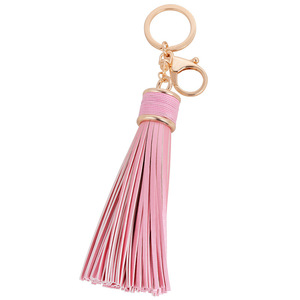 Gland en cuir pu de couleur avec fabricant de porte-clés glands en métal doré pour ornement de sac pour femmes - Product Image 4