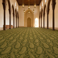 Tapis de prière pour mosquée, 12 couleurs au choix, mélange laine et nylon, bouclé 15 mm, en rouleau