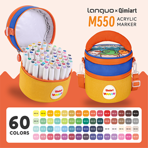 Ensemble de 60 marqueurs acryliques de luxe en forme d'œuf pour enfants, <span class=keywords><strong>dessin</strong></span> artistique, encre liquide directe, grande capacité, stylos à peinture imperméables - Product Image 1