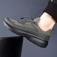 Chaussures de randonnée pour hommes, respirantes, en maille, à laçage rapide, baskets de trekking antidérapantes, résistantes à l'usure, chaussures décontractées pour la marche
