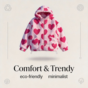 Nouvelle <span class=keywords><strong>veste</strong></span> sweat à capuche décontractée épaisse en <span class=keywords><strong>peluche</strong></span> imprimée et teinte pour <span class=keywords><strong>femme</strong></span>, style européen et américain, collection automne-hiver - Product Image 3