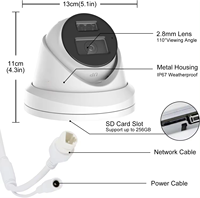 Caméra IP OEM 8MP PoE, caméra tourelle extérieure, double éclairage, vision nocturne couleur, détection humaine/véhicule, caméra IP PoE