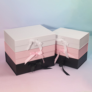 Kotak hadiah untuk pesta ulang tahun flip lipat kotak magnetik parfum kosmetik hadiah kotak kertas set mewah dengan pita logo kustom - Product Image 1