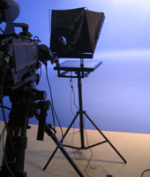 Téléprompteur de 19 pouces pour studio de diffusion, type caméra intégrée