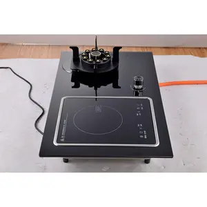 Dual Purpose Household Embedded Intelligent Touch Control Multi Function Gas Stove Induction Cooker