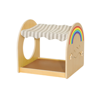 Ensemble de meubles de maternelle en bois moderne comprenant lits, tables, chaises et armoires pour enfants