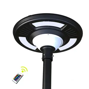 Éclairage extérieur étanche IP65 60W éclairage décoratif de paysage équipement d'éclairage de rue solaire tout-en-un RVB