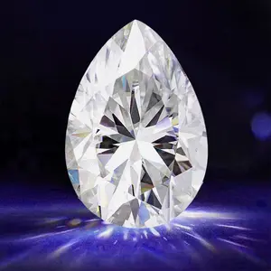 Loose moissanite 1ct pear cut lab grown diamond D color VVS1 moissanite gemstone DIY ring pendant jewelry setting making