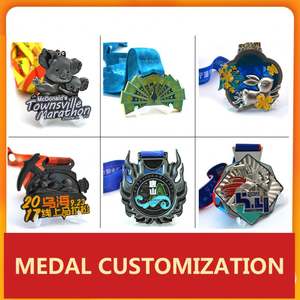 OEM ODM เหรียญโลหะหล่อโลหะสำหรับกีฬา3D 2D คุณภาพสูงของที่ระลึกการแข่งขันกีฬามาราธอน - Product Image 4