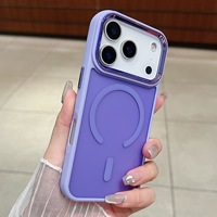 Nouvelle coque de téléphone portable mate avec lentille électro-plaquée pour iPhone 17 16 15 14 13 12 11 Pro Max Plus 17 Air Ultra, coque magnétique