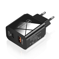 Adaptor Charger Perjalanan Terbaik Tipe-C+USB PD QC3.0 Adaptor Tipe C 20W 30W 45W Pengisi Daya Cepat