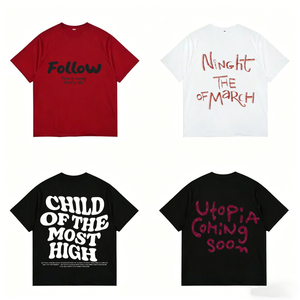 Camiseta con Logotipo Personalizado, Impresión Puff 3D, Algodón Grueso, Camiseta Gráfica Extra Grande, Estilo Urbano Vintage para Hombre y Mujer - Product Image 1